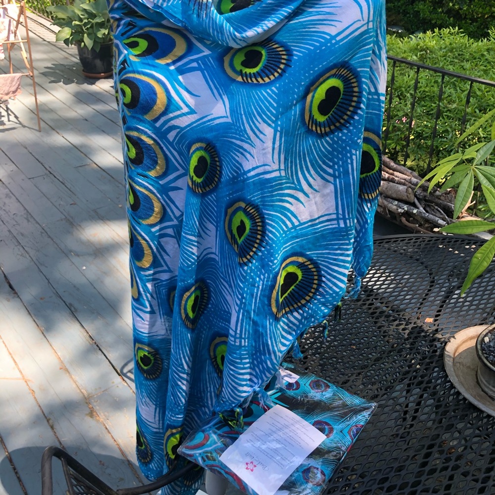Back from Bali sarong turquoise red - Picture 5 of 6